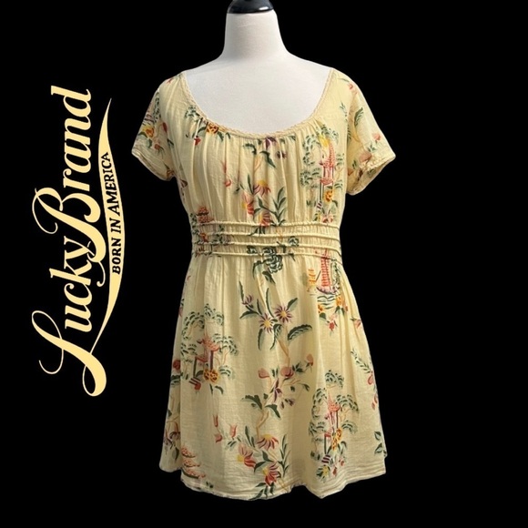 Lucky Brand Tops - 🍀LUCKY BRAND🍀 VINTAGE RAW HEM 100% COTTON TOP SIZE LARGE